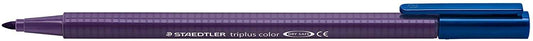 Staedtler Triplus Color 323 Rotulador de Punta Fina - Trazo 1mm Aprox - Tinta Base de Agua - Color Azul Indigo - Cantidad: 10