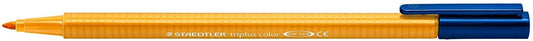 Staedtler Triplus Color 323 Rotulador de Punta Fina - Trazo 1mm Aprox - Tinta Base de Agua - Color Naranja Claro - Cantidad: 10