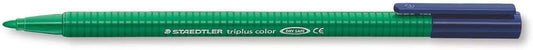Staedtler Triplus Color 323 Rotulador de Punta Fina - Trazo 1mm Aprox - Tinta Base de Agua - Color Verde - Cantidad: 10