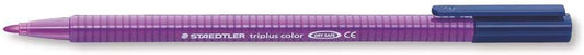 Staedtler Triplus Color 323 Rotulador de Punta Fina - Trazo 1mm Aprox - Tinta Base de Agua - Color Violeta - Cantidad: 10