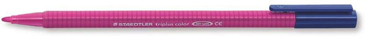 Staedtler Triplus Color 323 Rotulador de Punta Fina - Trazo 1mm Aprox - Tinta Base de Agua - Color Violeta Rojizo - Cantidad: 10