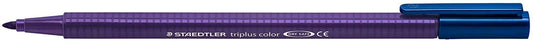 Staedtler Triplus Color 323 Rotulador de Punta Fina - Trazo 1mm Aprox - Tinta Base de Agua - Malva Oscuro - Cantidad: 10