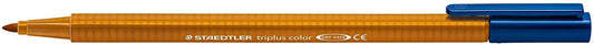 Staedtler Triplus Color 323 Rotulador de Punta Fina - Trazo 1mm Aprox - Tinta Base de Agua - Marron Claro - Cantidad: 10