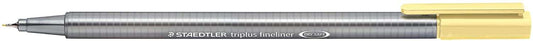 Staedtler Triplus Fineliner 334 Rotulador de Punta Fina - Trazo de 0.3mm - Tinta Base de Agua - Color Vainilla - Cantidad: 10