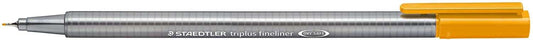 Staedtler Triplus Fineliner 334 Rotulador de Punta Fina - Trazo de 0.3mm - Tinta Base de Agua - Color Ocre Dorado - Cantidad: 10