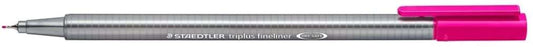Staedtler Triplus Fineliner 334 Rotulador de Punta Fina - Trazo de 0.3mm - Tinta Base de Agua - Color Magenta - Cantidad: 10