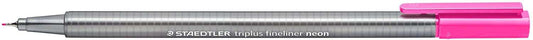Staedtler Triplus Fineliner 334 Rotulador de Punta Fina - Trazo de 0.3mm - Tinta Base de Agua - Color Rosa Neon - Cantidad: 10