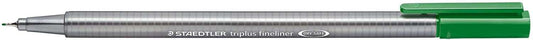Staedtler Triplus Fineliner 334 Rotulador de Punta Fina - Trazo de 0.3mm - Tinta Base de Agua - Color Verde Savia - Cantidad: 10