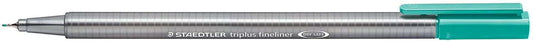 Staedtler Triplus Fineliner 334 Rotulador de Punta Fina - Trazo de 0.3mm - Tinta Base de Agua - Color Verde Esmeralda - Cantidad: 10