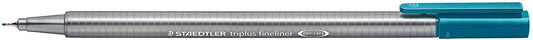 Staedtler Triplus Fineliner 334 Rotulador de Punta Fina - Trazo de 0.3mm - Tinta Base de Agua - Color Verde Opalo - Cantidad: 10