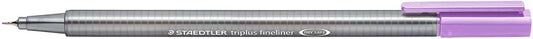 Staedtler Triplus Fineliner 334 Rotulador de Punta Fina - Trazo de 0.3mm - Tinta Base de Agua - Color Lavanda - Cantidad: 10