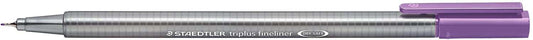 Staedtler Triplus Fineliner 334 Rotulador de Punta Fina - Trazo de 0.3mm - Tinta Base de Agua - Color Lila - Cantidad: 10