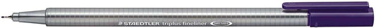 Staedtler Triplus Fineliner 334 Rotulador de Punta Fina - Trazo de 0.3mm - Tinta Base de Agua - Color Violeta Rojizo - Cantidad: 10