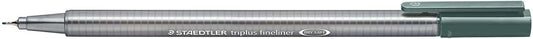 Staedtler Triplus Fineliner 334 Rotulador de Punta Fina - Trazo de 0.3mm - Tinta Base de Agua - Color Gris Calido - Cantidad: 10