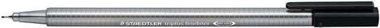 Staedtler Triplus Fineliner 334 Rotulador de Punta Fina - Trazo de 0.3mm - Tinta Base de Agua - Color Negro - Cantidad: 10