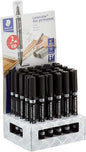 Staedtler Lumocolor 348 Expositor de 30 Rotuladores Permanentes de Doble Punta - Secado Rapido - Color Negro