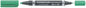 Staedtler Lumocolor 348 Rotulador Permanente de Doble Punta - Secado Rapido - Color Verde - Cantidad: 10