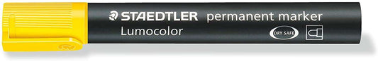 Staedtler Lumocolor 352 Rotulador Permanente - Punta Redonda - Trazo 2mm Aprox - Capuchon con Clip - Secado Rapido - Color Amarillo - Cantidad: 10