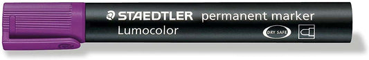 Staedtler Lumocolor 352 Rotulador Permanente - Punta Redonda - Trazo 2mm Aprox - Capuchon con Clip - Secado Rapido - Color Violeta - Cantidad: 10