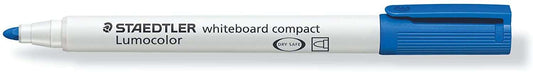 Staedtler Lumocolor 341 Marcador para Pizarra Blanca - Punta Biselada 1 - 2mm Aprox - Secado Rapido - Color Azul - Cantidad: 10