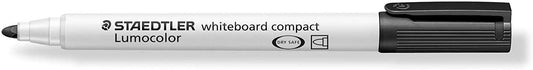 Staedtler Lumocolor 341 Marcador para Pizarra Blanca - Punta Biselada 1 - 2mm Aprox - Secado Rapido - Color Negro - Cantidad: 10