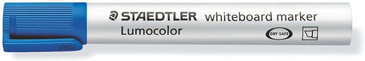 Staedtler Lumocolor 351 Marcador para Pizarra Blanca - Punta Biselada 2 - 5mm Aprox - Secado Rapido - Color Azul - Cantidad: 10
