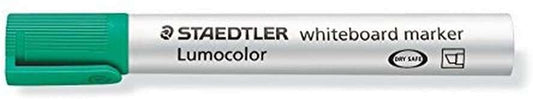 Staedtler Lumocolor 351 Marcador para Pizarra Blanca - Punta Biselada 2 - 5mm Aprox - Secado Rapido - Color Verde - Cantidad: 10