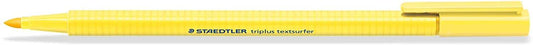 Staedtler Triplus Textsurfer 362 Rotulador Fluorescente - Punta Biselada 1 - 5mm Aprox - Tinta Base de Agua - Color Amarillo Claro - Cantidad: 10