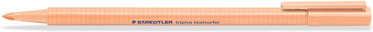 Staedtler Triplus Textsurfer 362 Rotulador Fluorescente - Trazo entre 1 a 4mm aprox. - Tinta Base de Agua - Color Melocoton - Cantidad: 10