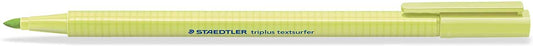 Staedtler Triplus Textsurfer 362 Rotulador Fluorescente - Trazo entre 1 a 4mm aprox. - Tinta Base de Agua - Color Verde Lima - Cantidad: 10