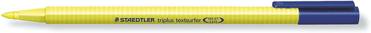 Staedtler Triplus Textsurfer 362 Rotulador Fluorescente - Punta Biselada 1 - 4mm Aprox - Tinta Base de Agua - Color Amarillo - Cantidad: 10