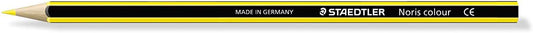 Staedtler Noris Colour 185 Lapiz Hexagonal de Color - Resistencia a la Rotura - Material Wopex - Color Amarillo Claro - Cantidad: 12