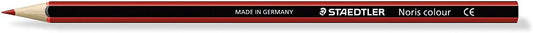 Staedtler Noris Colour 185 Lapiz Hexagonal de Color - Resistencia a la Rotura - Material Wopex - Color Rojo Claro - Cantidad: 12