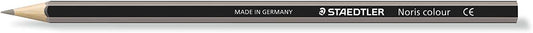 Staedtler Noris Colour 185 Lapiz Hexagonal de Color - Resistencia a la Rotura - Material Wopex - Color Gris Claro - Cantidad: 12