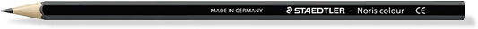 Staedtler Noris Colour 185 Lapiz Hexagonal de Color - Resistencia a la Rotura - Material Wopex - Color Negro - Cantidad: 12