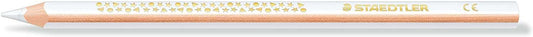 Staedtler Jumbo Noris 128 Lapiz Triangular de Color - Mina de 4mm - Resistencia a la Rotura - Diseño Ergonomico - Color Blanco - Cantidad: 12