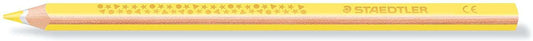 Staedtler Jumbo Noris 128 Lapiz Triangular de Color - Mina de 4mm - Resistencia a la Rotura - Diseño Ergonomico - Color Amarillo - Cantidad: 12