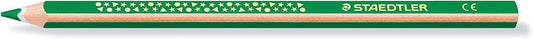 Staedtler Jumbo Noris 128 Lapiz Triangular de Color - Mina de 4mm - Resistencia a la Rotura - Diseño Ergonomico - Color Verde - Cantidad: 12