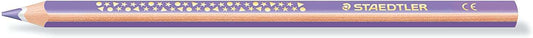 Staedtler Jumbo Noris 128 Lapiz Triangular de Color - Mina de 4mm - Resistencia a la Rotura - Diseño Ergonomico - Color Violeta - Cantidad: 12