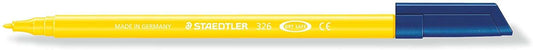 Staedtler Noris 326 Rotulador de Punta Fina - Trazo 1mm Aprox - Tina Base de Agua - Color Amarillo - Cantidad: 10