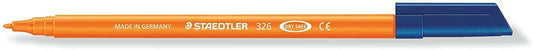 Staedtler Noris 326 Rotulador de Punta Fina - Trazo 1mm Aprox - Tina Base de Agua - Color Naranja - Cantidad: 10