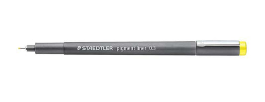 Staedtler Pigment Liner 308 Rotulador Calibrado - Trazo 0.3mm - Secado Rapido - Color Amarillo - Cantidad: 10
