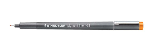 Staedtler Pigment Liner 308 Rotulador Calibrado - Trazo 0.3mm - Secado Rapido - Color Marron Claro - Cantidad: 10