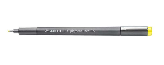 Staedtler Pigment Liner 308 Rotulador Calibrado - Trazo 0.5mm - Secado Rapido - Color Amarillo - Cantidad: 10