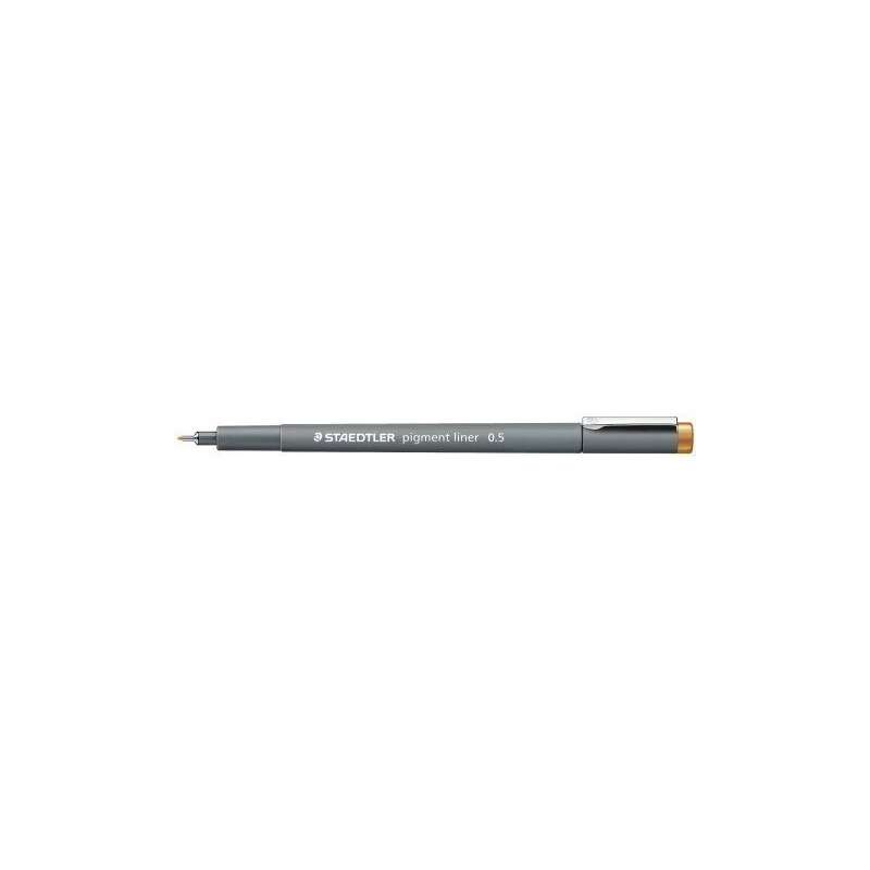 Staedtler Pigment Liner 308 Rotulador Calibrado - Trazo 0.5mm - Secado Rapido - Color Naranja - Cantidad: 10