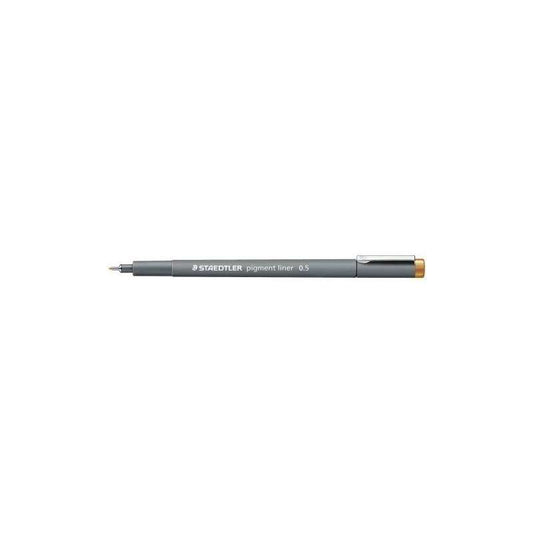 Staedtler Pigment Liner 308 Rotulador Calibrado - Trazo 0.5mm - Secado Rapido - Color Naranja - Cantidad: 10