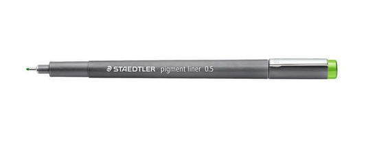 Staedtler Pigment Liner 308 Rotulador Calibrado - Trazo 0.5mm - Secado Rapido - Color Verde Claro - Cantidad: 10