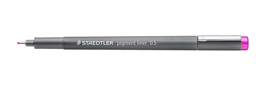 Staedtler Pigment Liner 308 Rotulador Calibrado - Trazo 0.5mm - Secado Rapido - Color Fucsia - Cantidad: 10