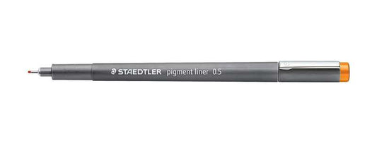 Staedtler Pigment Liner 308 Rotulador Calibrado - Trazo 0.5mm - Secado Rapido - Color Marron Claro - Cantidad: 10