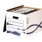 Fellowes Bankers Box Basic Maxi Contenedor de Archivos - Montaje Manual - Carton Reciclado Certificacion FSC - Dimensiones Internas 32x33x41cm - Cantidad: 10